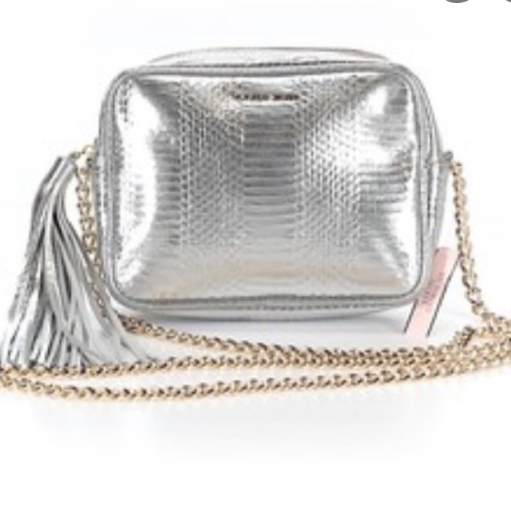 New! Victoria Secret silver crossbody bag